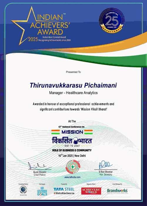Top men achievers recognition