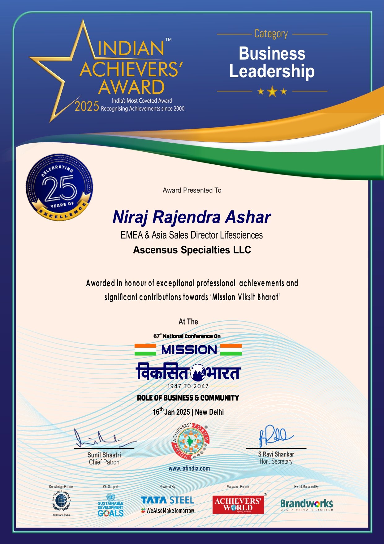 Top 10 Achievers in india