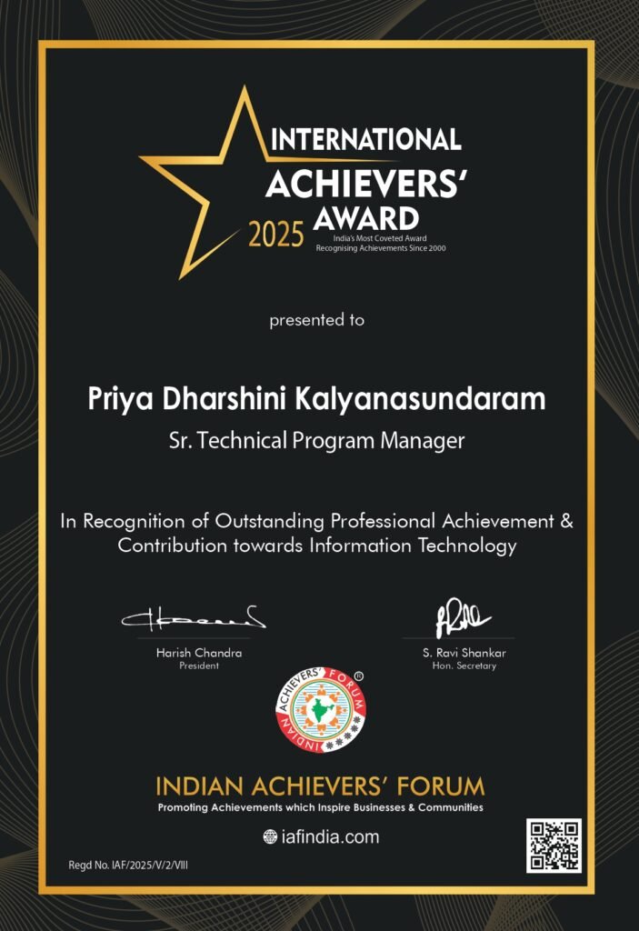 Technical program management excellence