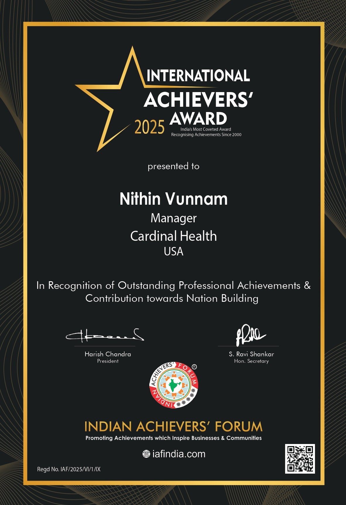 Crt Mr. Nithin Vunnam