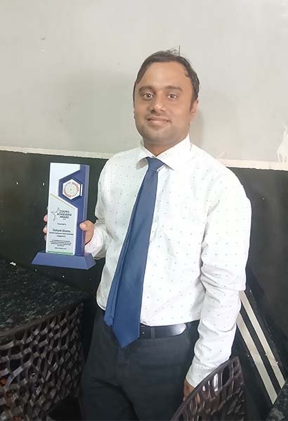 Trishank Sharma With Trophy